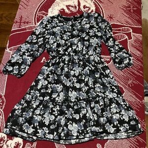 Kidpik dark blue floral dress
